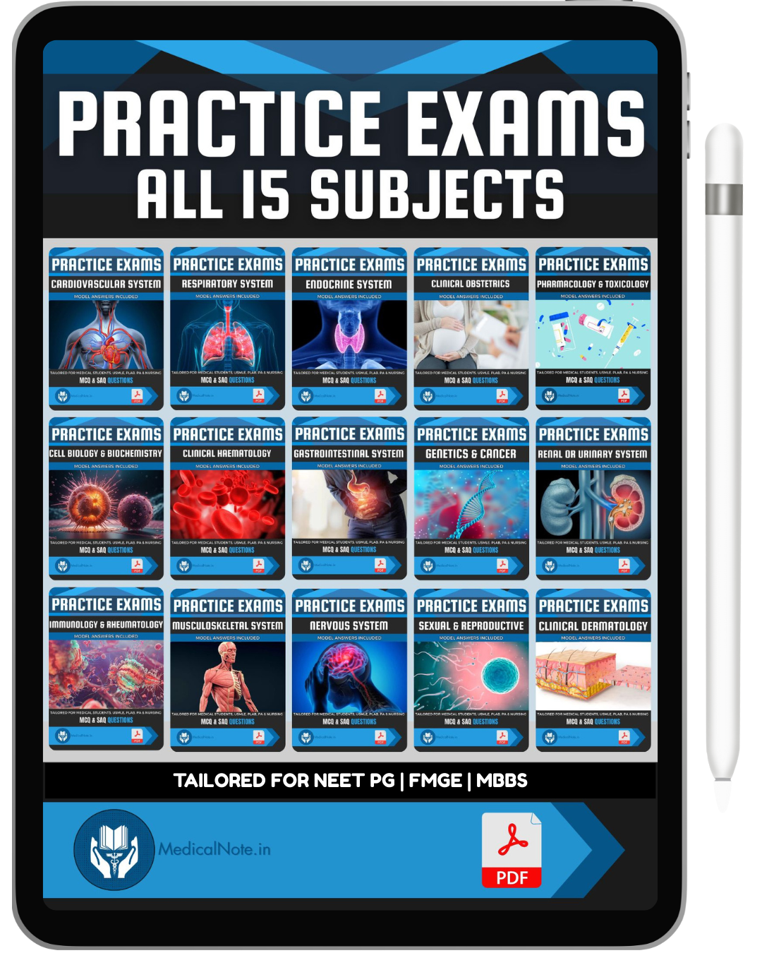 All 21 Medical Notes + All 15 Practice exam Bundle